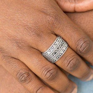 Textile Triumph Silver Ring